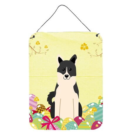 Carolines Treasures Easter Eggs Russo-European Laika Spitz Wall or Door Hanging Prints BB6029DS1216